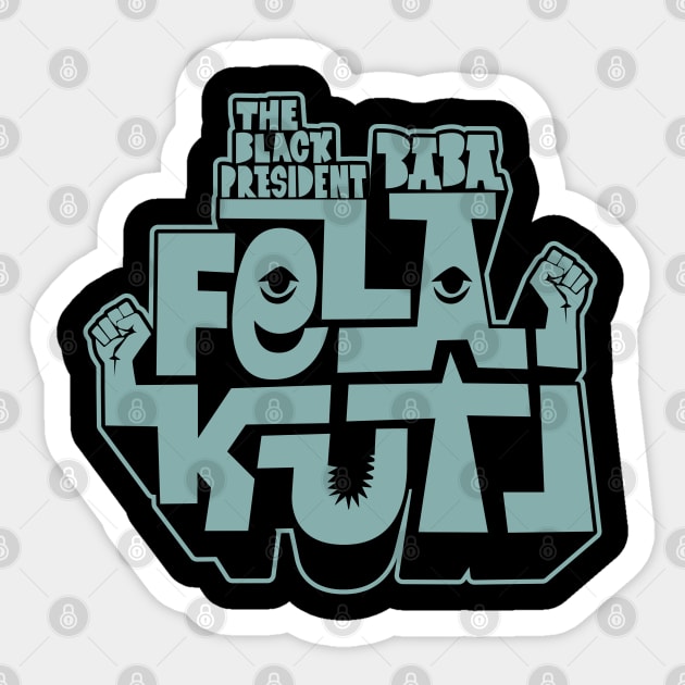 Fela Kuti - Afrobeat Revolution Sticker by Boogosh